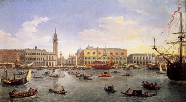 WITTEL, Caspar Andriaans van The Molo Seen from the Bacino di San Marco Germany oil painting art